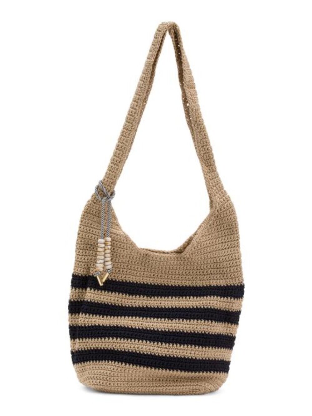 TOMMY BAHAMA Hobo Shoulder / Crossbody Bag Striped with Bungee Cord NWT